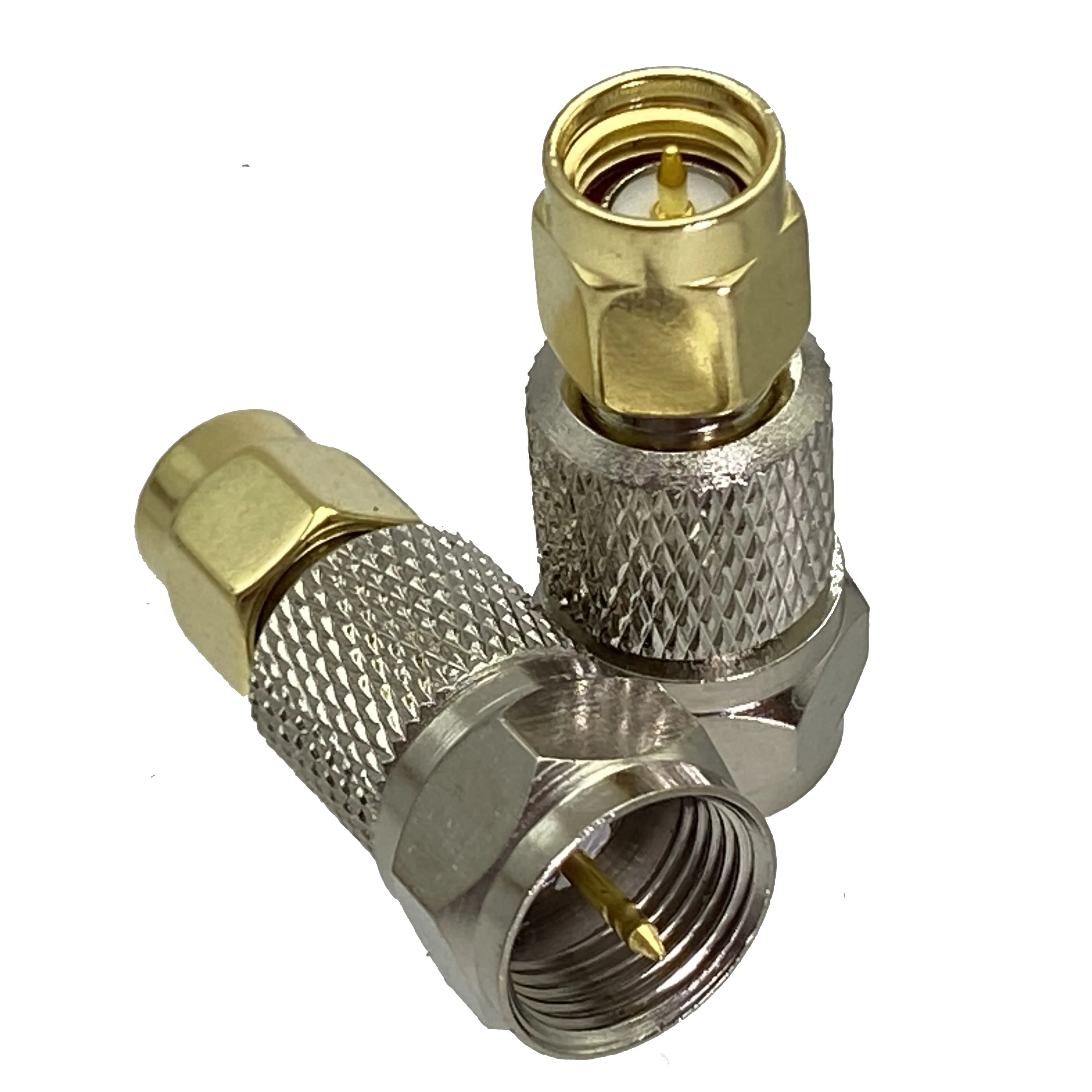 

10pcs Adapter F TV Male Plug to SMA Male Plug RF COAXIAL Connector Brass