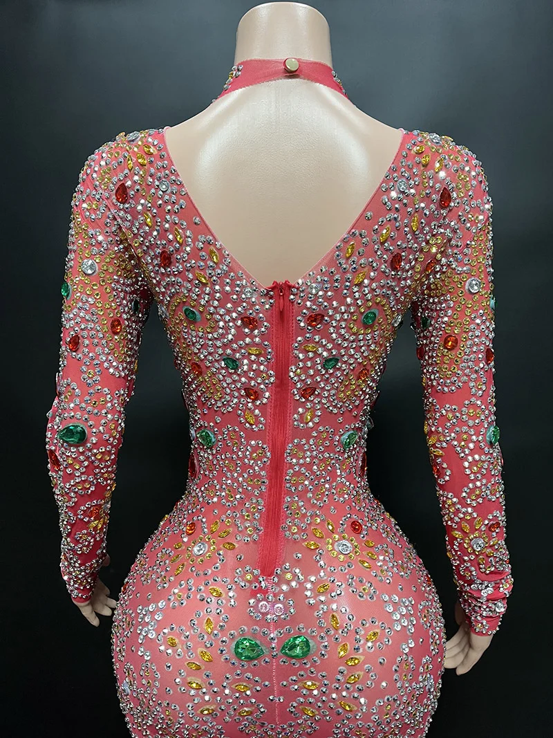 هدية عيد الحب فستان ماسي لامع أحمر إبداعي للسيدات أنيق بذيل السمكة فيستدوس دي فييستا أنيق فستان صغير مثير ساخن #5