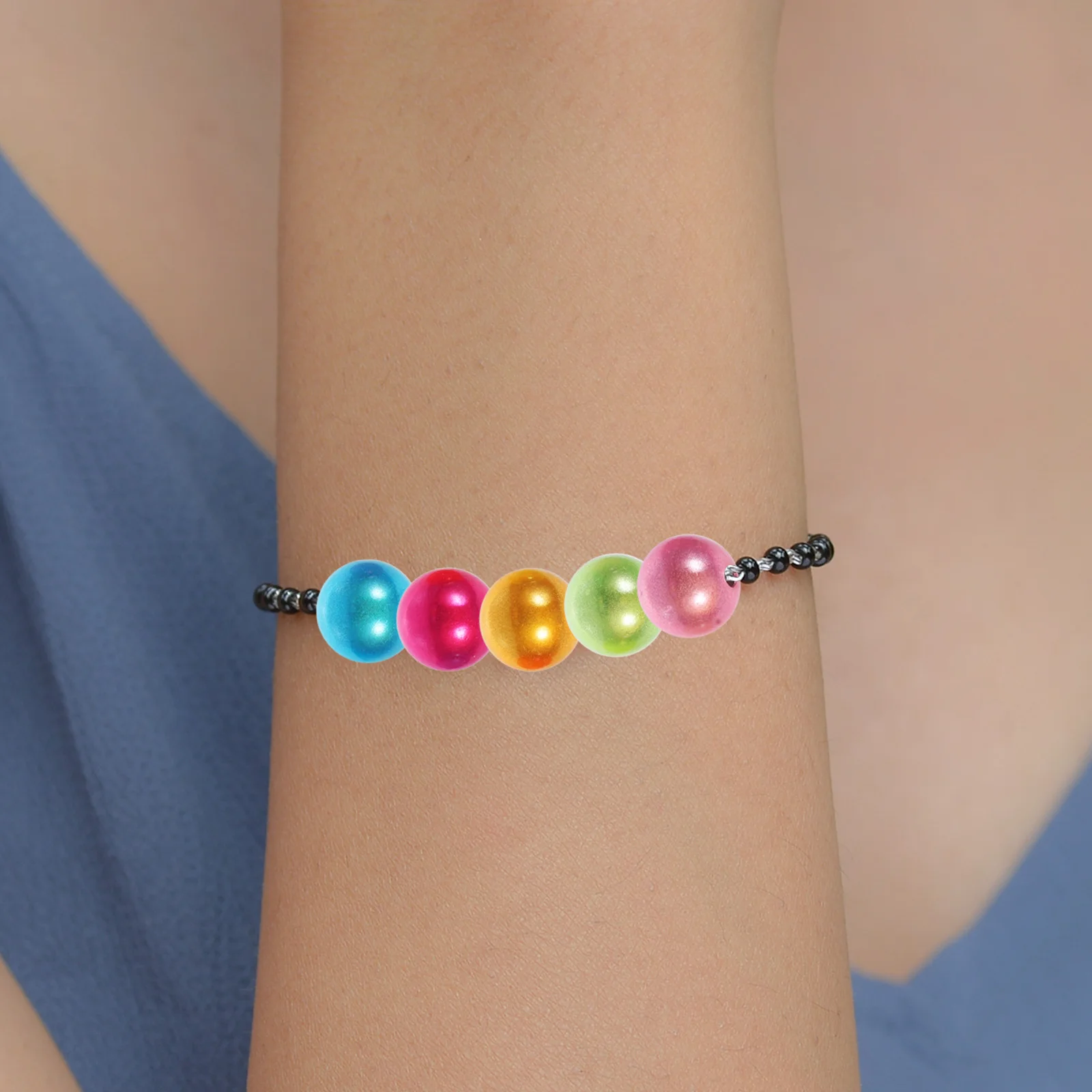 

1 комплект акриловых круглых бусин с отверстием, легко наносимые бусины «сделай сам», принадлежности для изготовления ювелирных изделий для ожерелья, браслета