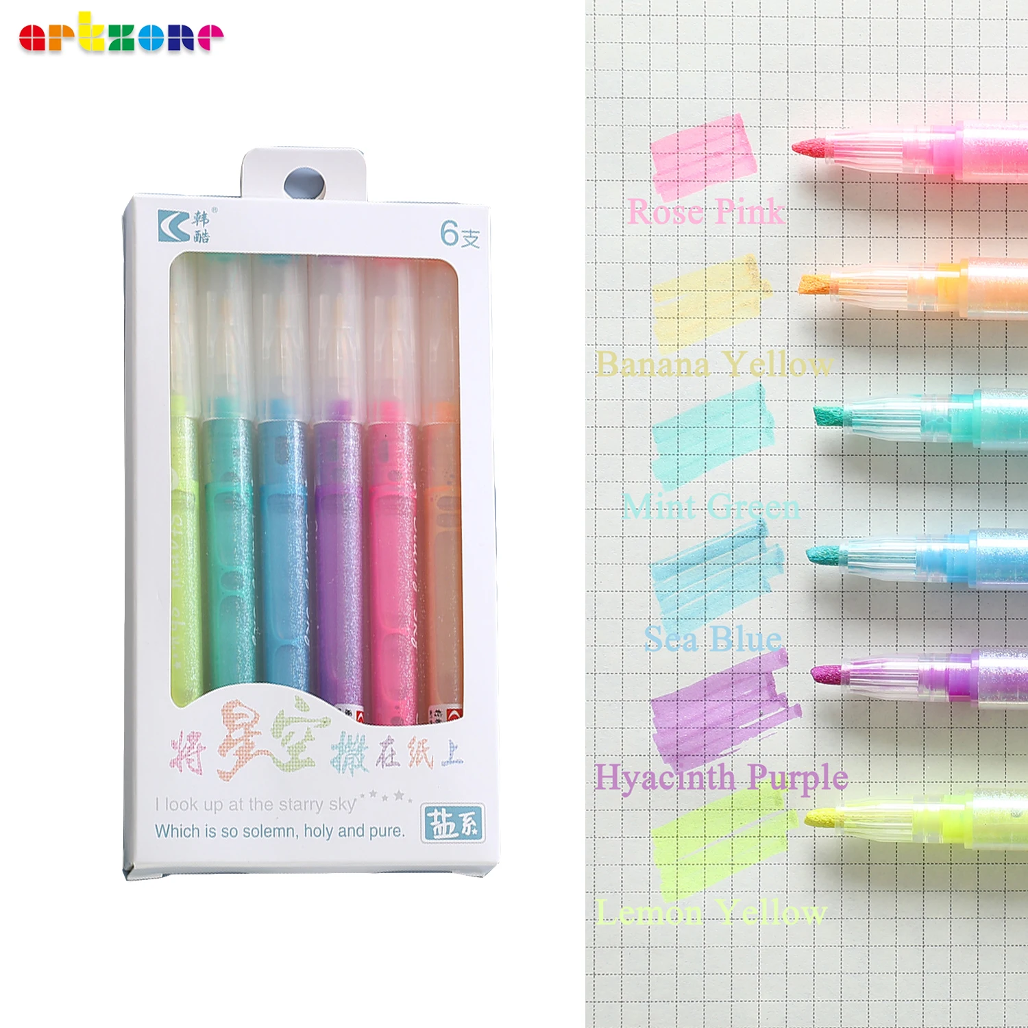 Glitzer-Textmarker, 6/10/16 Stück, Meißelspitze, verschiedene Farben, glitzernde Textmarker-Marker für Kinder und Erwachsene, Journaling-Färbung – Detail 8