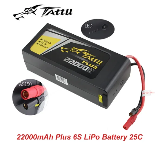 Tattu Plus 6S 22.2V LiPo Smart Battery 4S 10000mah 12000mah 16000mah 22000mAh Plus 25C with AS150 XT150 Plug for UAV Plant Drone