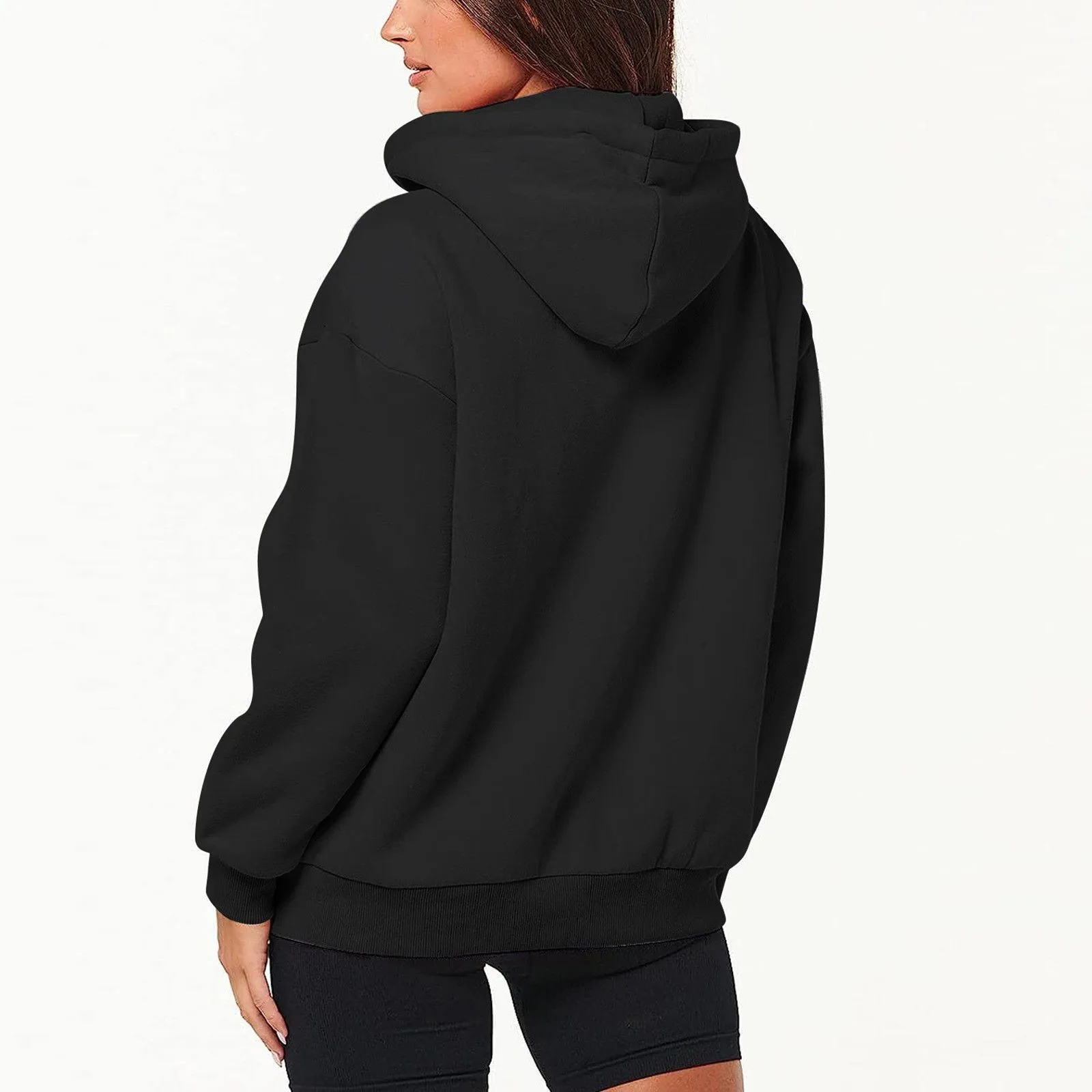 Essentials Hoodie 2024 Autumn Womens Oversized Zip Up Hoodie For Women Baggy Hoodies Sweatshirt Lady Coat Double Pockets Jacket