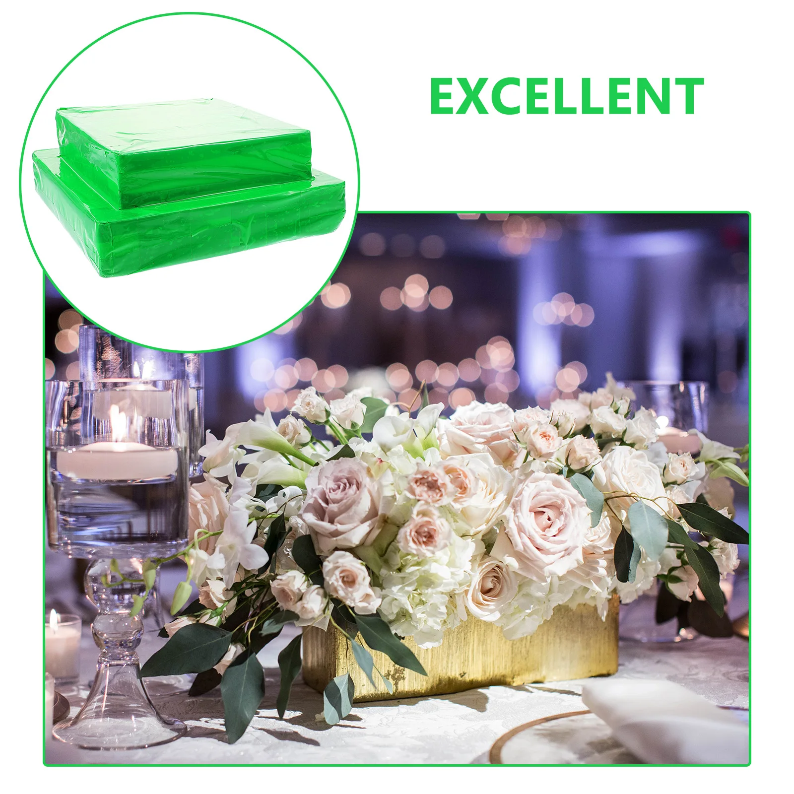 

Beautiful Green Trapezoid Foam For Flower Arrangements Diy Flower Foam Base Professional Packing Liner Floral Supplies