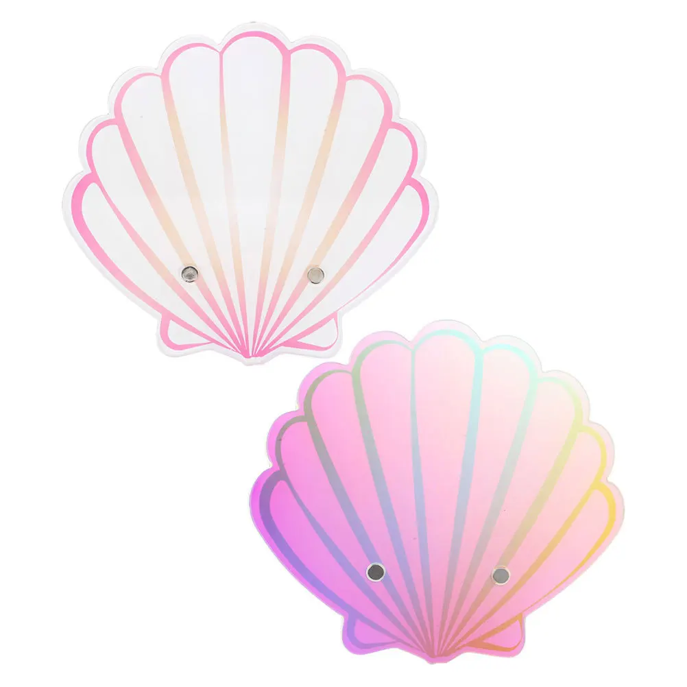 

2Pcs Eyelash Extension Lash Grafting Tool Shell Shaped Acrylic Palette Adhesive Holder for Lash Extension Supplies Organizer