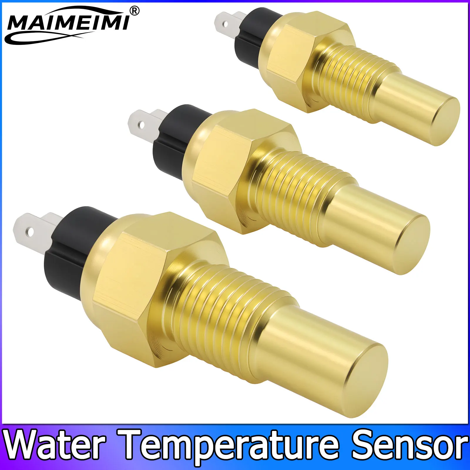  1pc Water Temp Sensor M14 1/8NPT 10MM M16 3/8NPT Thread For Water Temp Gauge Temperature Sensor Electric Radiator Coolant Temp