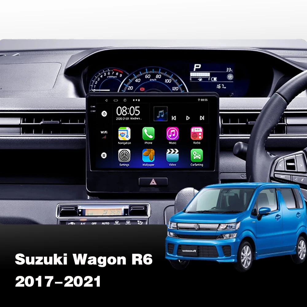 Android14 For Suzuki Wagon R6 2017-2021 Car Radio Navigation Multimedia Video Player Wireless pantalla carplay auto 4G GPS WIFi