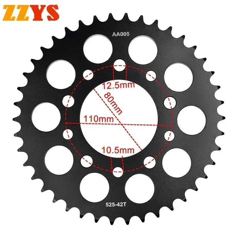 1pc 525 42T 44T 45T Tooth Rear Sprocket Gear Wheel Cam For Honda CB400 Super Four H-VTEC Revo 2004-2016 VF400 VF400F VF 400 F2E