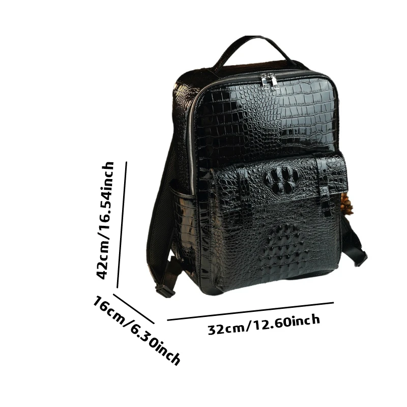-pattern universal men's backpack, large-capacity, high-end feel, suitable business trips and travel, 16inch laptop