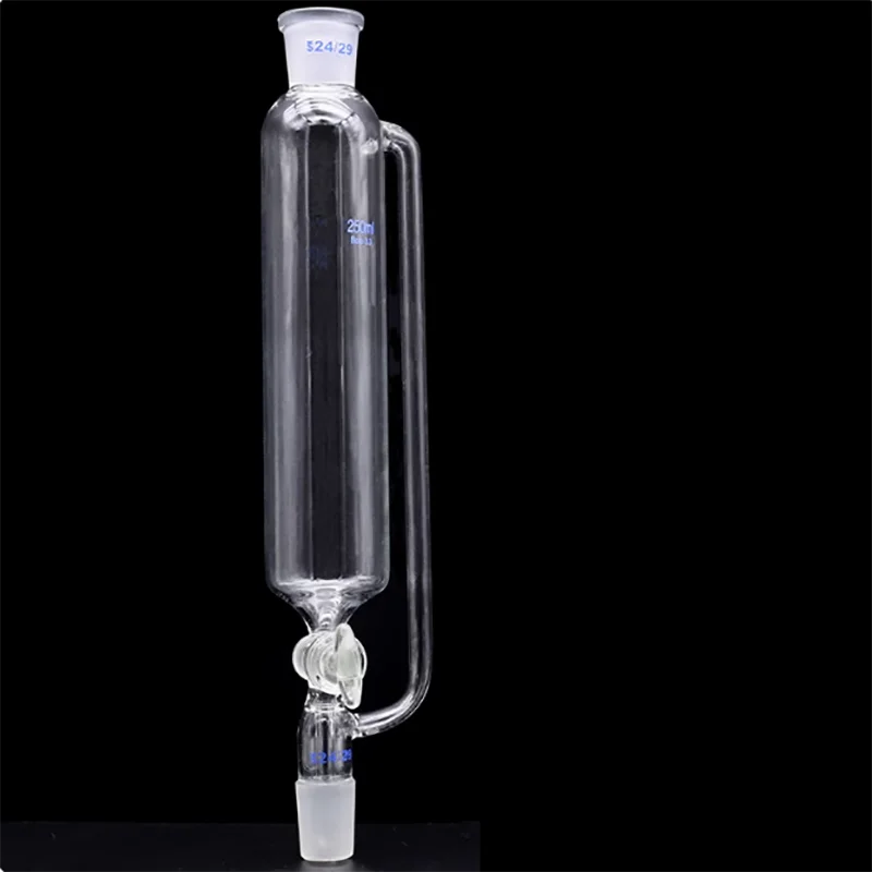 

250ml Separatory funnel constant pressure cylindrical shape,constant-voltage funnel,Pressure Equalizing glass funnel