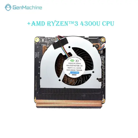 Genmachine AMD Ryzen 3 4300U CPU+Motherboard Kit Ryzen Motherboard placa mae For Laptop MINI PC Motherboards With Radiator Fan