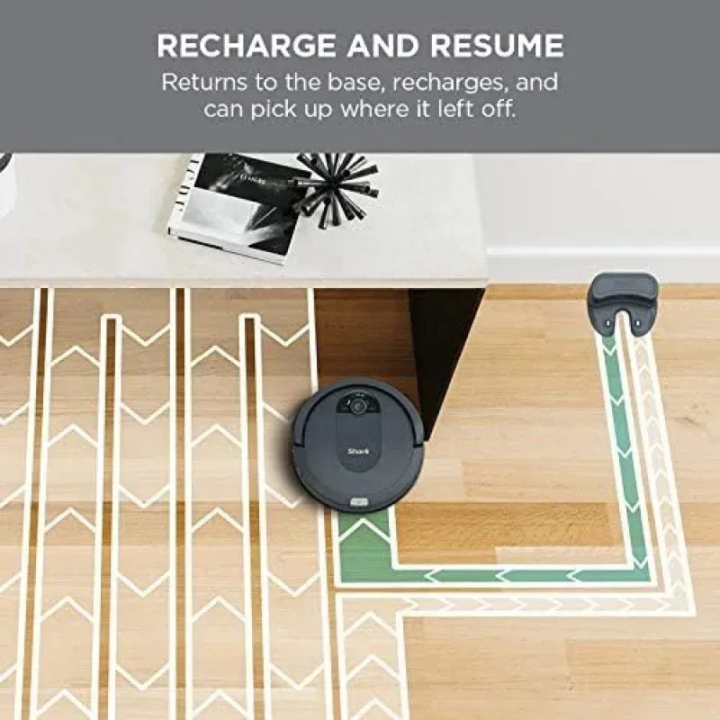 TGBFShark IQ Robot aspirapolvere AV992 Pulizia delle file, perfetto per peli di animali domestici, compatibile con Alexa, Wi-Fi, Nero, Ali