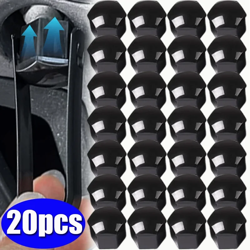 20 Pcs Car Wheel Nut Caps Protection Anti-Rust Auto Hub Car Tire Screw Caps Nut Bolt Covers Caps Exterior Decoration 17/19/21 mm