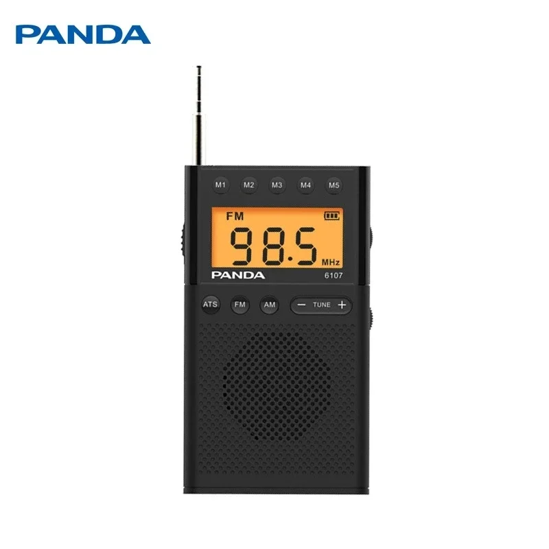 2023 Panda 6107 FM Radio 64-108 MHZ Mini Portable Desk LCD Display ATS Searching Free Shipping