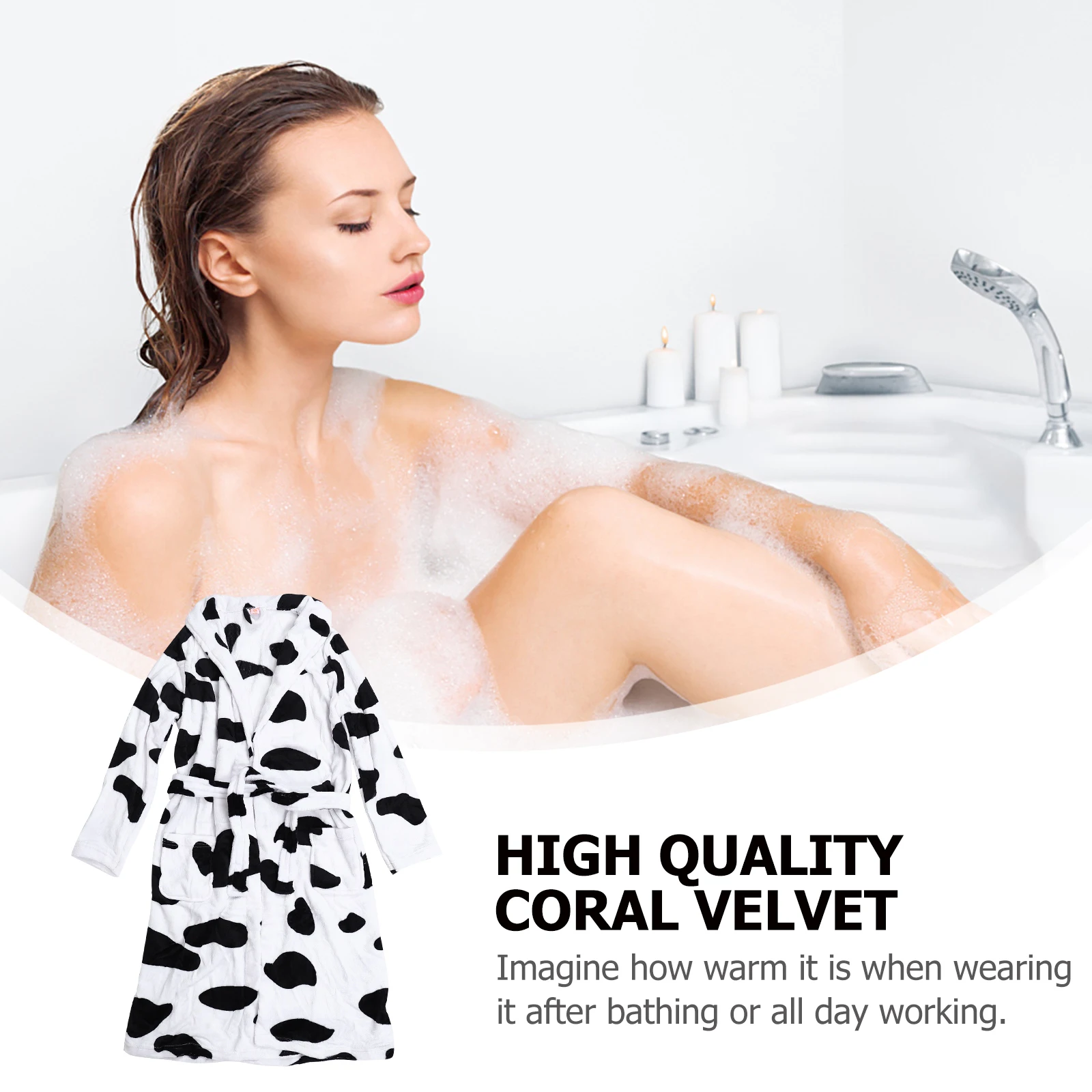 

Girls Nightgown Coral Ladies Warm Robes Bath Suit Women Bathrobe for Lovers