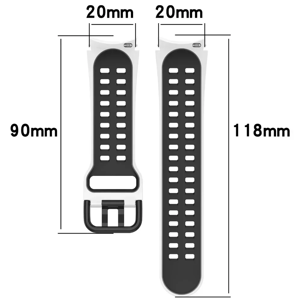 Silicone Strap for Samsung Galaxy Watch 7 6 5 4 44mm 40mm/6 Classic 47/43mm/5 Pro 45mm Original Bracelet for Galaxy Watch 7 Band