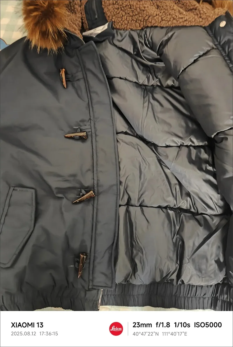Warm Down jacket Ladies Pai Overcome Winter 2026 New Cotton Padded Coat Women Parkas Horn Hooded Outcoat Big fur collar Overcoat