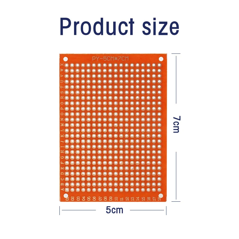 10PCS 5x7 cm Single Sided circuit board kit 5*7 bread board protoboard Universal Printed Circuit Boards DIY Set yellow