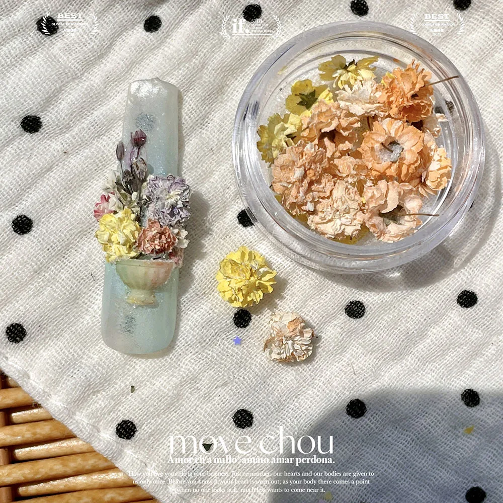 1 Box  Flowers Nails Accessories Floral Nail Decoration 3D Nail DIY Nails  Colorful  Flower Nail Salon Set