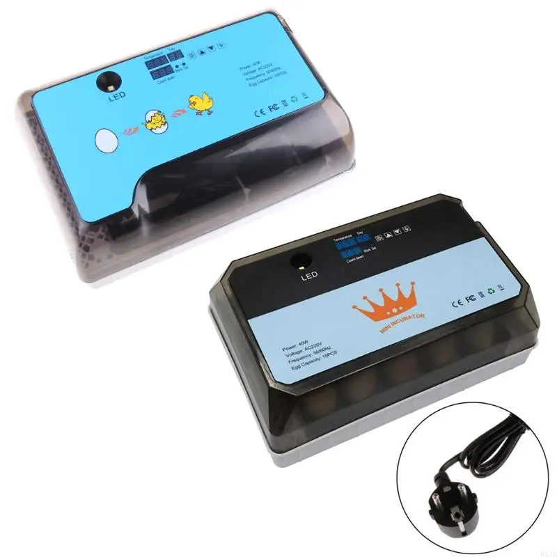 KX4B Incubadora criadero huevos automático Pantalla digital Herramientas incubación pato pollo Aves para cría