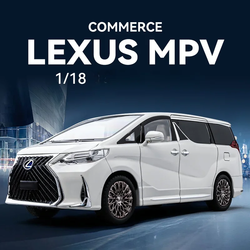 Big Size 1/18 Scale Lexus LM300 MPV Alloy Car Model Collection Diecast Toy Vehicle Sound Light Miniature Voiture Home Decor