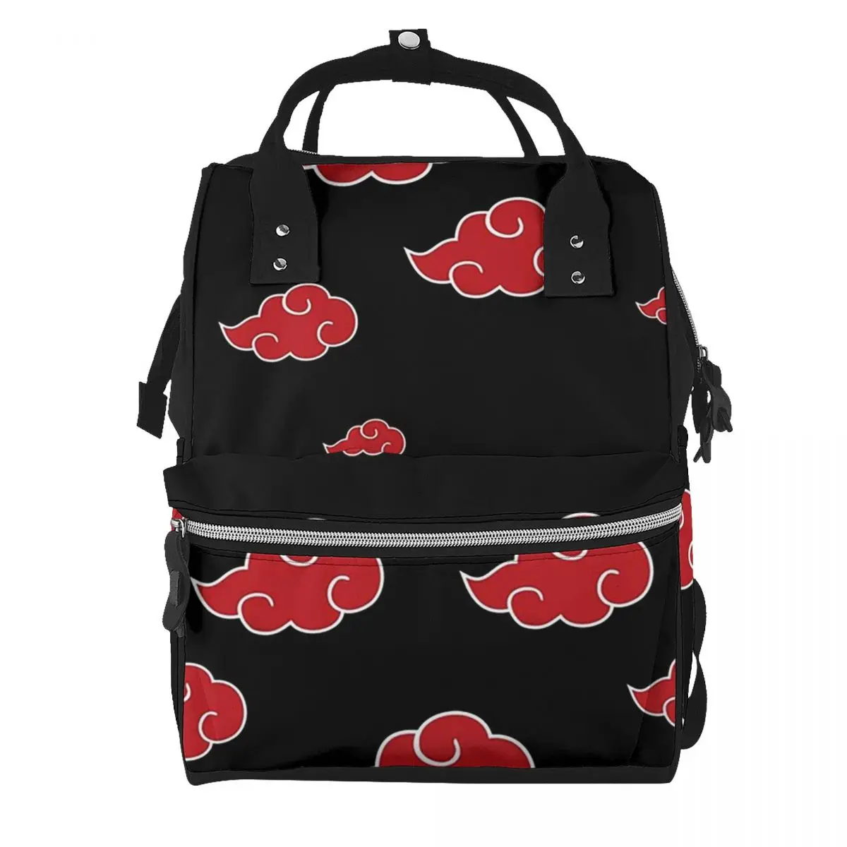 Black And Red Cloud Student Backpack School Bag Hiking Travel Daypack for Men Women Bookbag Shoulder Bags