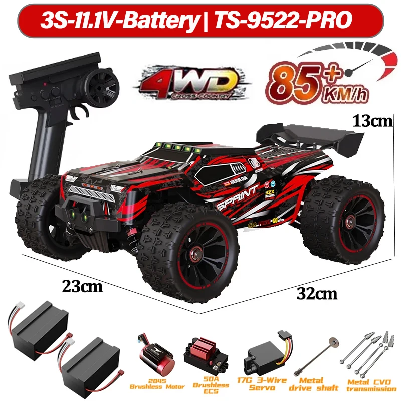 

SCY9522PRO 85KM/H High-speed 1:16 RC Car Brushless Four-wheel Drive Off-road Drift Professional Racing Car 9522 50KM/H Boy's Toy