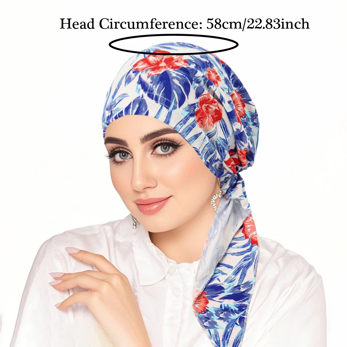 Trendy Print Women Head Scarf Hijab Chemo Cap Turban Headwear Bandana Cancer Hair Loss Headscarf Head Wrap Stretch Hat Hijabs