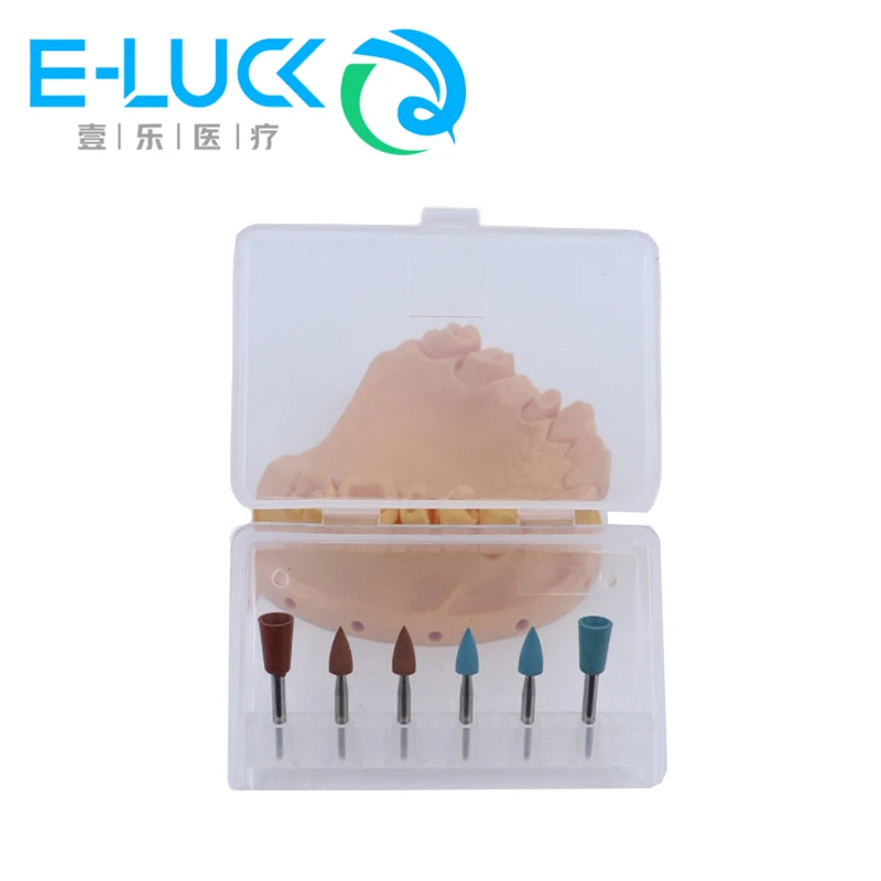 

6pcs/box Dental Silicone Grinding Heads Low-speed Polisher Burs Dental Tools Dentistry Lab Material