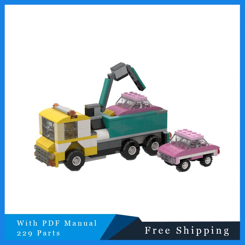 

229 шт., инженерная серия автомобилей, доставка, технология, модульный MOC, модель строительного блока, детская головоломка, Рождественский подарок