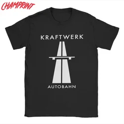 Kraftwerk Autobahn T-Shirt for Men Awesome 100% Cotton Tee Shirt Crewneck Short Sleeve T Shirts Gift Idea Clothes