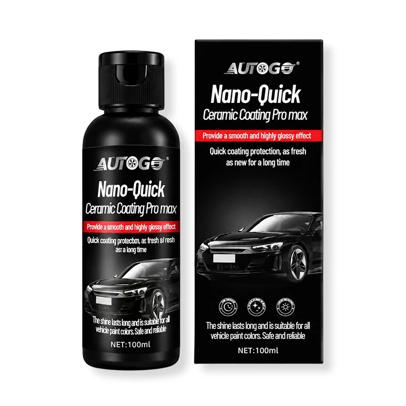 AUTOGO 100ml Nano-Quick Keramische Coating Pro Max Autolakbescherming Hydrofobe Waterafstotende Hoge Glans Snelle DIY Autobescherming
