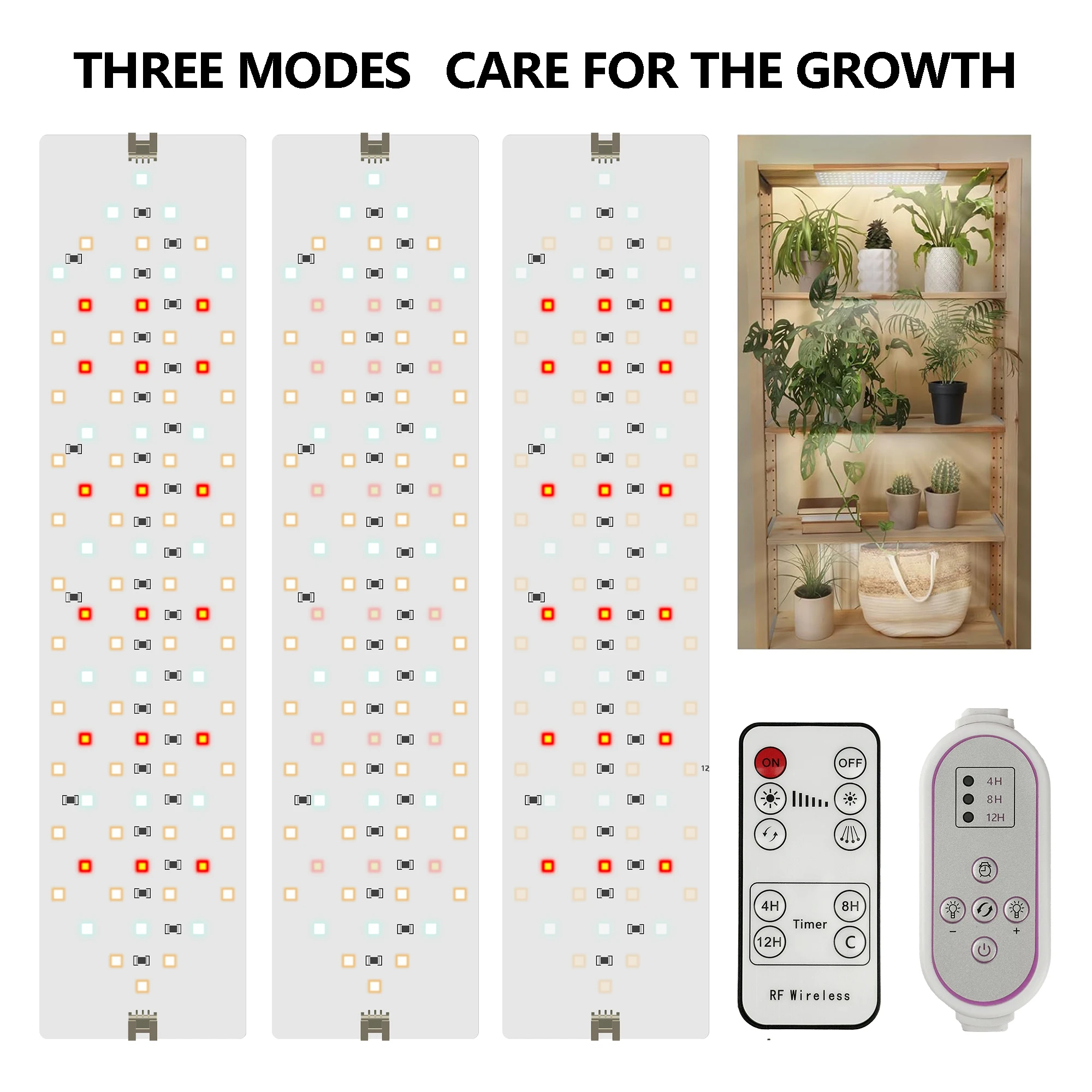

3 modes remote control full spectrum LED growth light board indoor vegetable, flower, plant cabinet growth seedling cultivation