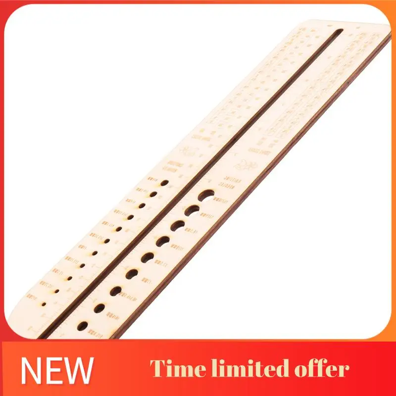 ABHU Wooden Sock Blockers For Knitting Needle Gauge Crochet Size Measurement Ruler Weaving Tool Needle Measuring Tool 32 X 8 X 0