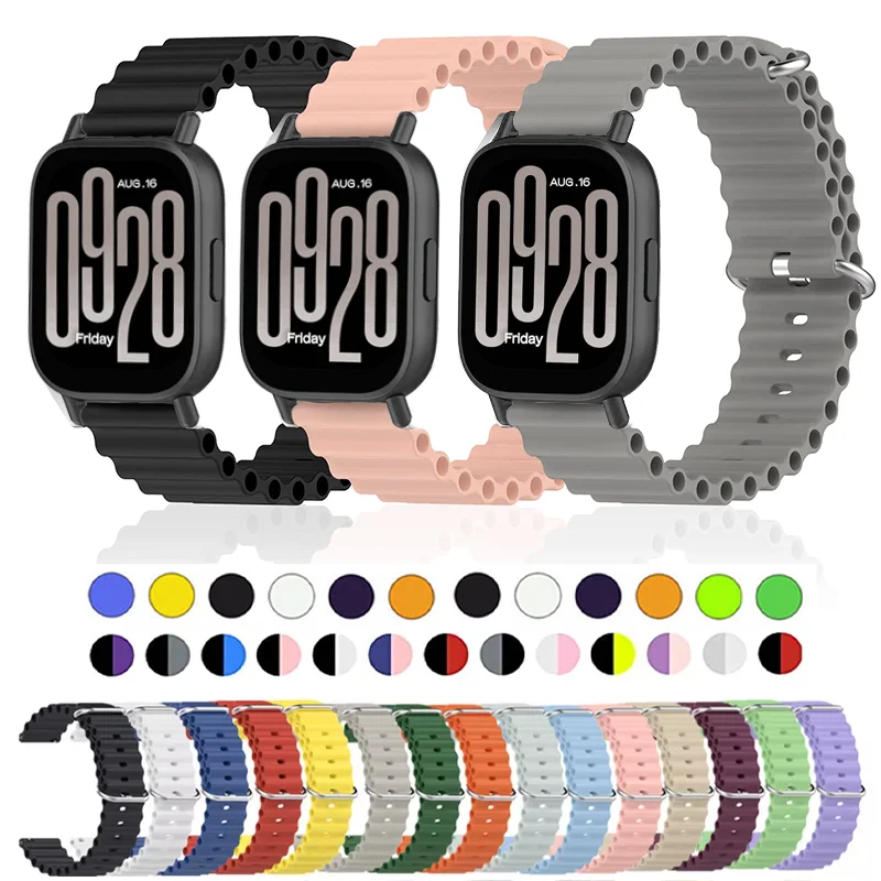 Ремешок для часов 22 мм 20 мм для Xiaomi Redmi Watch 5 Active correa Сменный спортивный ремешок на силиконовом браслете Redmi Watch 5 Lite Ocean