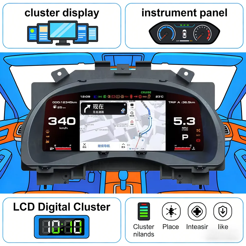 

Цифровая приборная панель AFJY LCD для Infiniti G25 G35 G37 G37 SQ60 2007-2013, ЖК-дисплей, спидометр, одометр, панель приборов