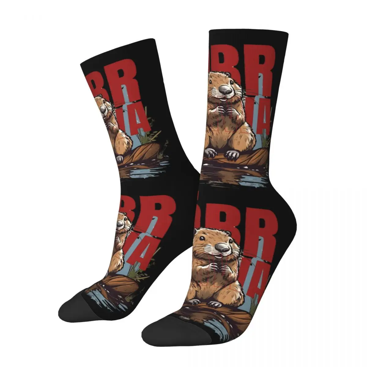 

Crazy compression Cool Cool Sock for Men Vintage Kurwa Bobr Bober Quality Pattern Crew Sock Casual