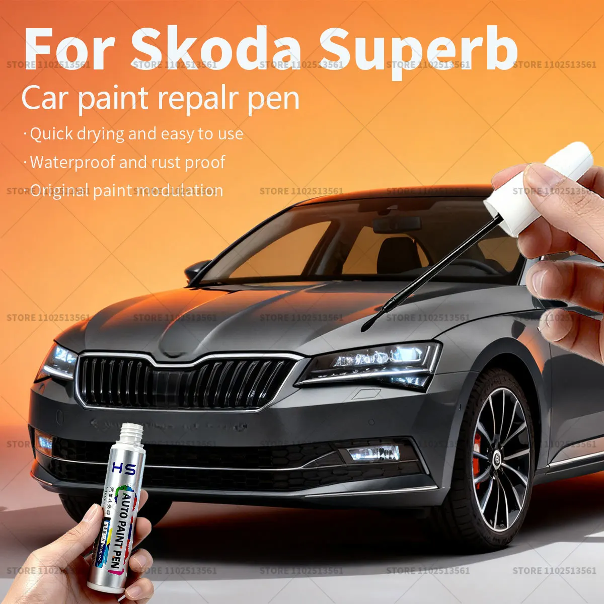 

Car Paint Repair Pen For Skoda Superb Touch Up Scratch Remover DIY Auto Accessories White LY9H Grey D7S Purple LL4T Silver LD1X