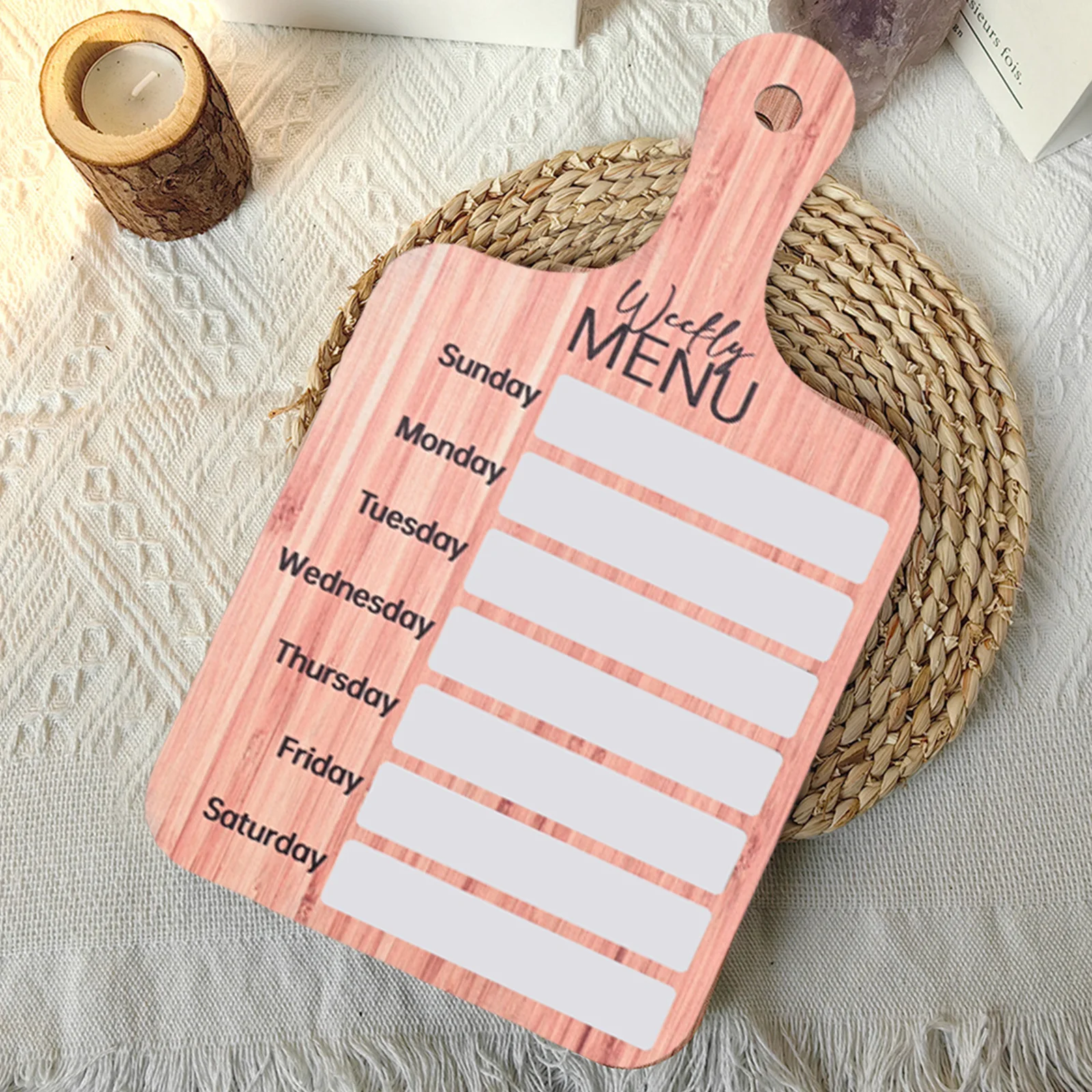Magnetic Dinner Meal Planner Wood Refrigerator Magnet Save Money And Time Specifications Easy To Write And Clean