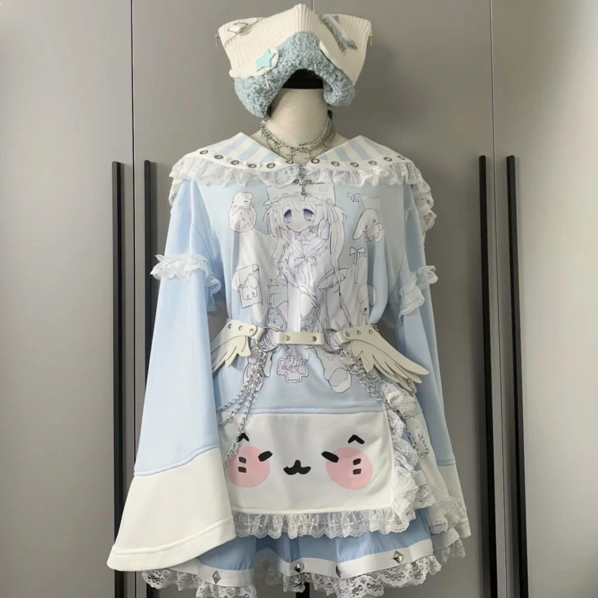 

Subculture Japanese T-shirts Women Long Sleeve Printed Sexy Tees Outwear Kawaii Clothing Printed Blouse Y2k Tops Chic Harajuku