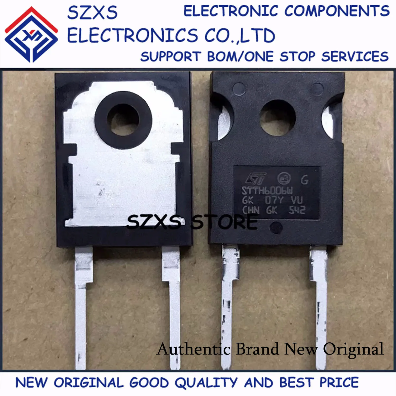 New Original 10Pcs STTH6006W STTH6004W TO-247 Fast Recovery Diode In Stock Electronic Components Good Quality
