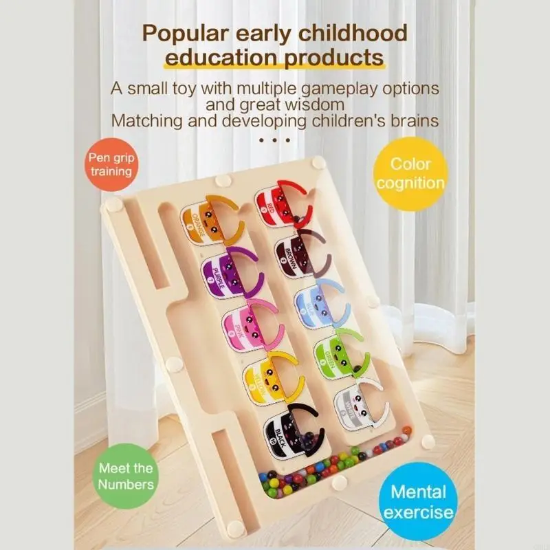 CORB – Puzzle labyrinthe magnétique, jouet des couleurs pour enfants, activité d'apprentissage, cadeau amusant