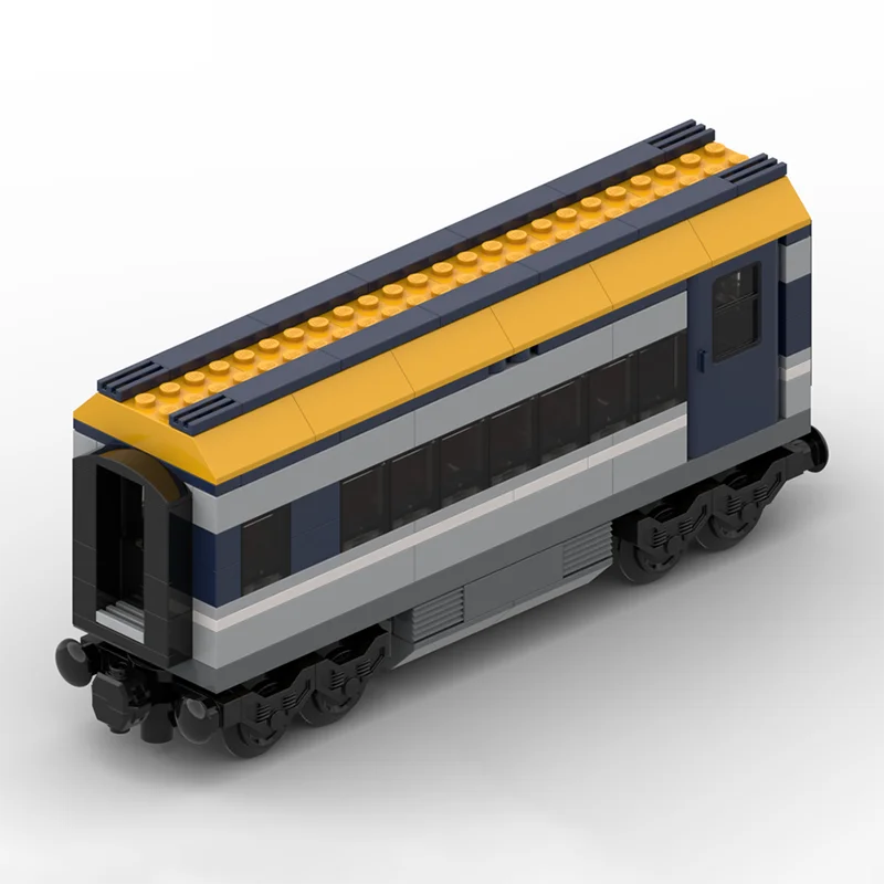 

60197passenger car with door，container,double axle flatbed trucks,city trains,children's toy building blocks for Christmas gifts