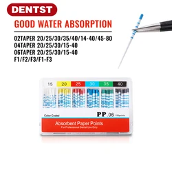 Dentistry Endodontics Paper Tips Cone Disposable Guttahanger Taper F1 F2 F3 Absorbent Fiber Poles Points Mark Dental Materials