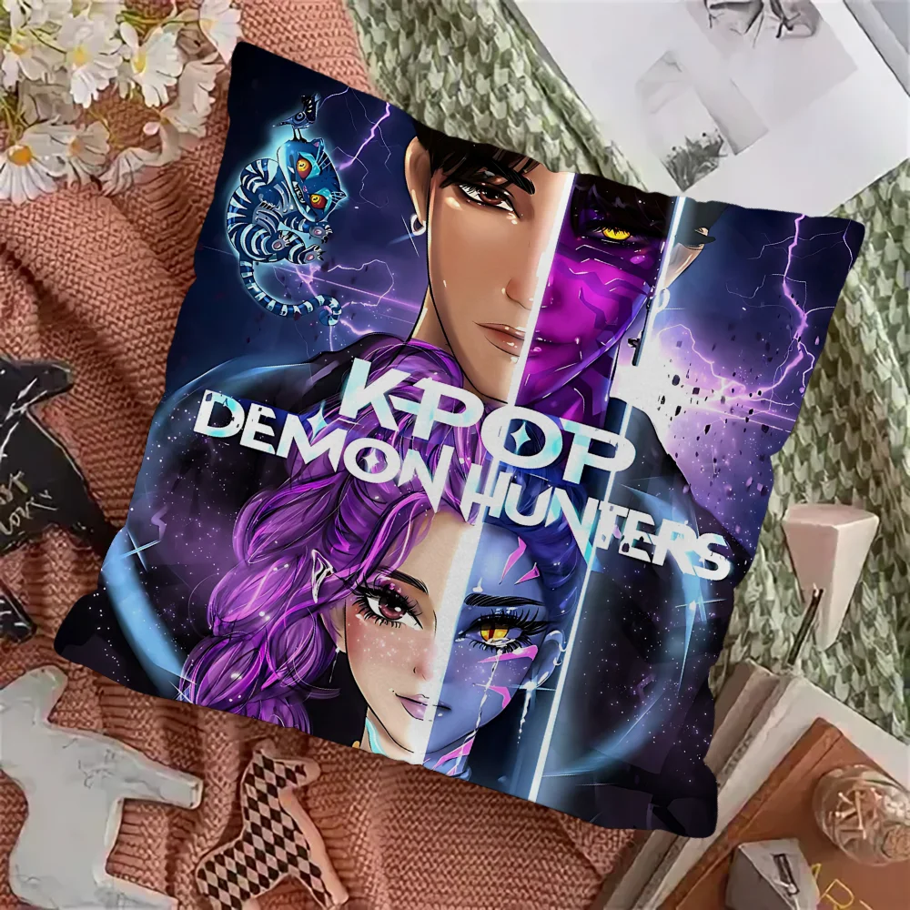 

Cushion Cover Square Pillow Case S-hunters-kpop Printing Bedside Sofa Room Home Office Decoration Protective Pillowcase