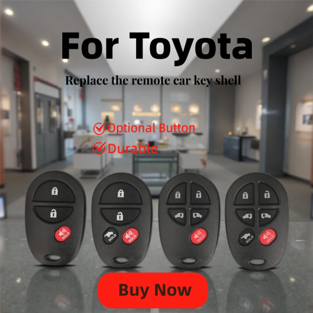 

Jingyuqin 3/4/5/6 Buttons Replace remote control Key Card Shell Fob Accessories For TOYOTA Sequoia Highlander Sienna Tacoma