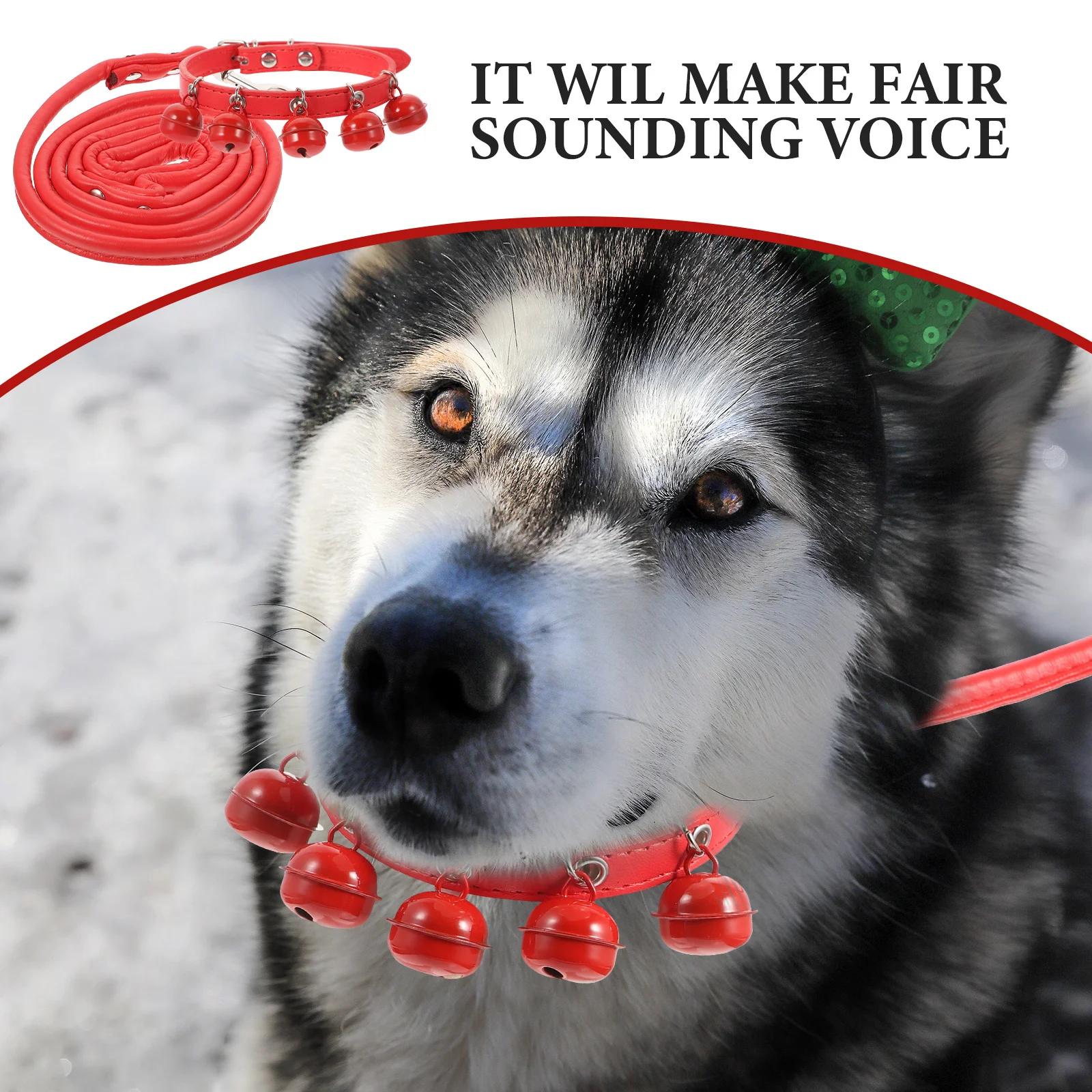 

Pet Dog Collar Leash Set Red Durable Walking Strap With Bell For Outdoor Puppy Pet Leash Dog Collar