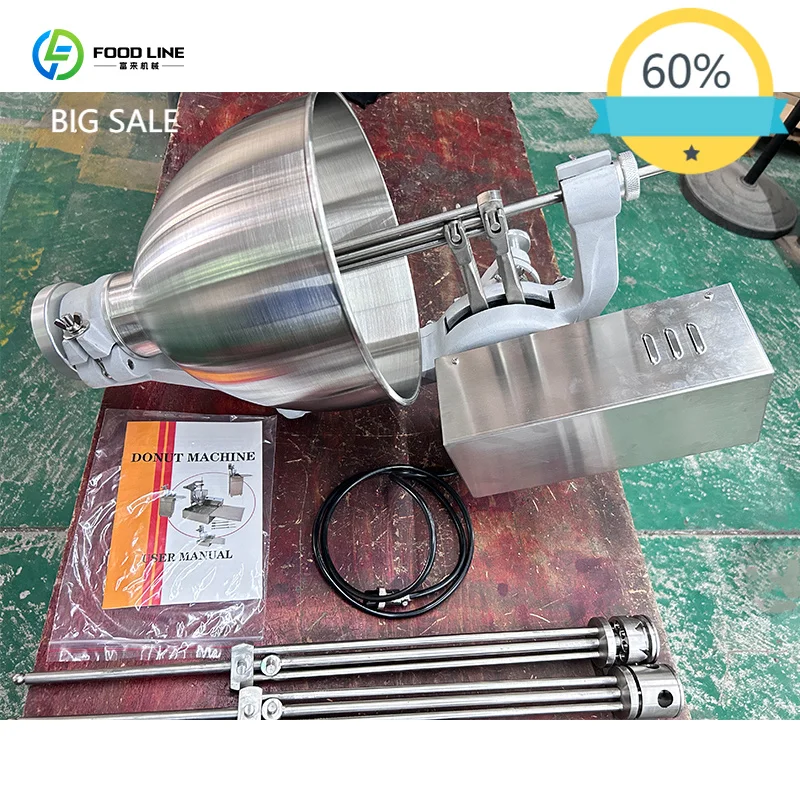 Electric Gas Automatic Mini Mochi Icing Coating Doughnut Glazing Donut Making Machine