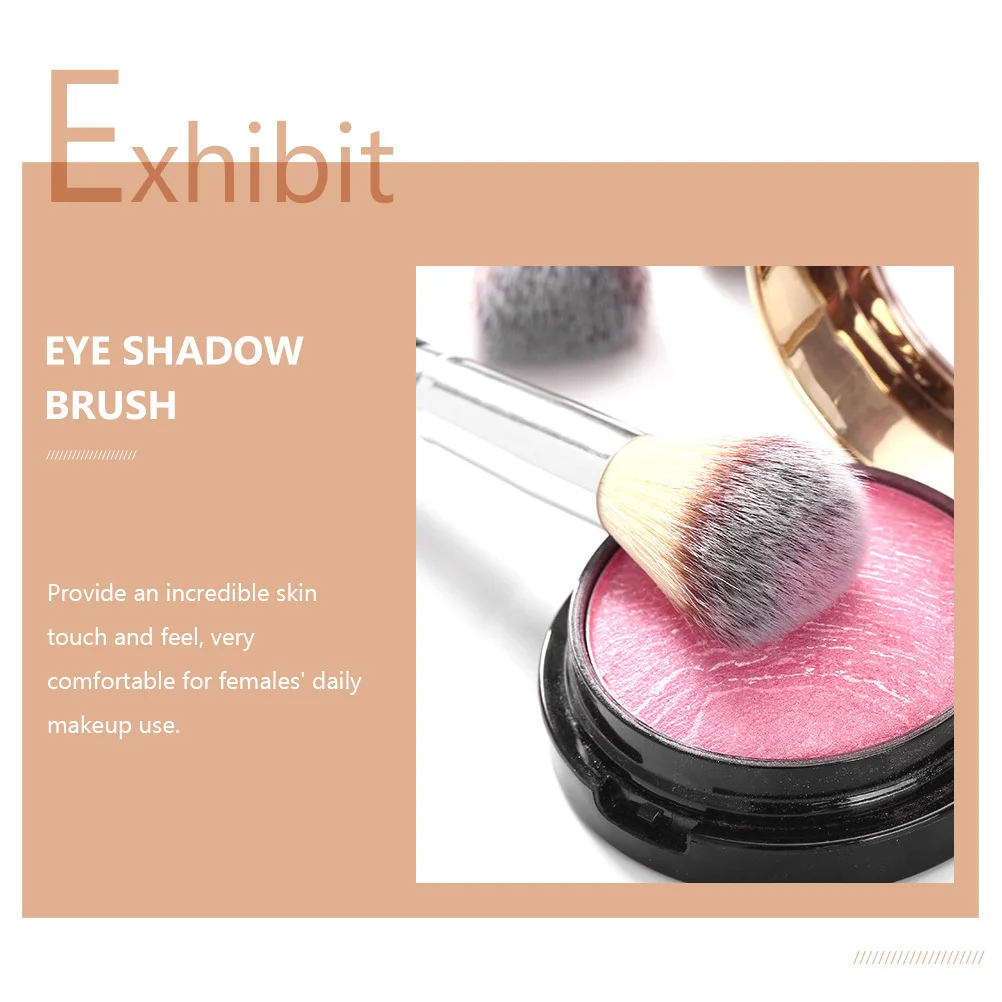 Brocha para polvos sueltos de doble punta, herramienta de mezcla de maquillaje portátil para mujeres, cosméticos, colorete, base, aplicación de cutis, 2 uds.