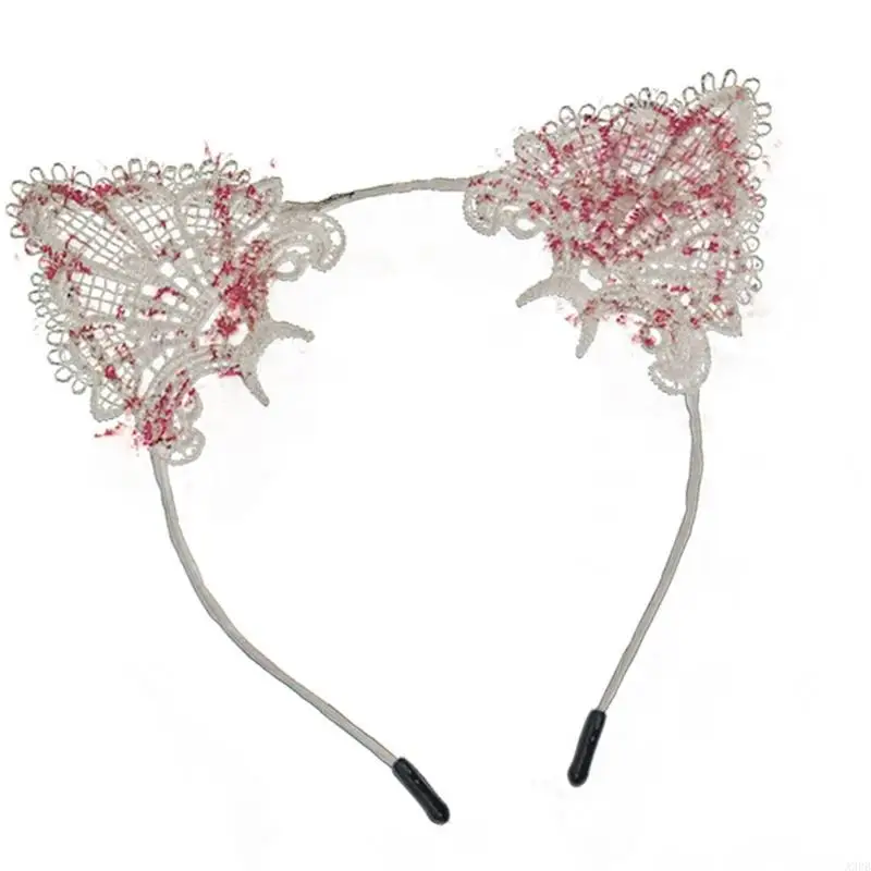 Kim loại chống gỉ vĩnh viễn Puss Thính Hairband Trẻ Người lớn Trang trí trang phục Halloween