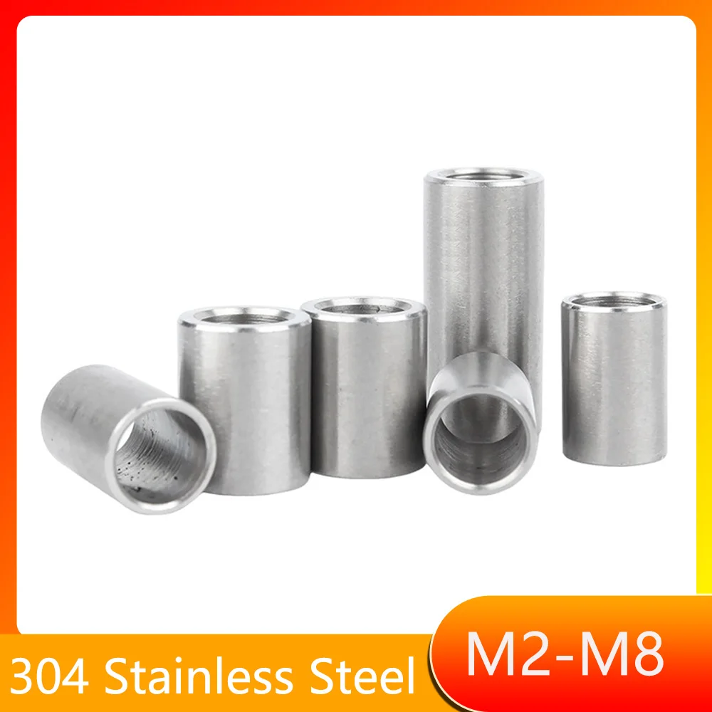 M2 M3 M3.5 M4 M5 M6 M8 304 Stainless Steel (A2-70) Bushing Washer Round Hollow Unthreaded Stand-off Spacer Gasket Length 3-12mm